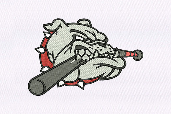 Angry Bulldog: A Bold Machine Embroidery Design for Etsy Sellers