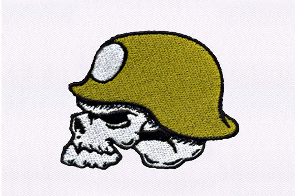 Army Hat Skull Embroidery