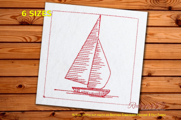 Boat in the Sea: A Charming Embroidery Design for Handmade Gifts