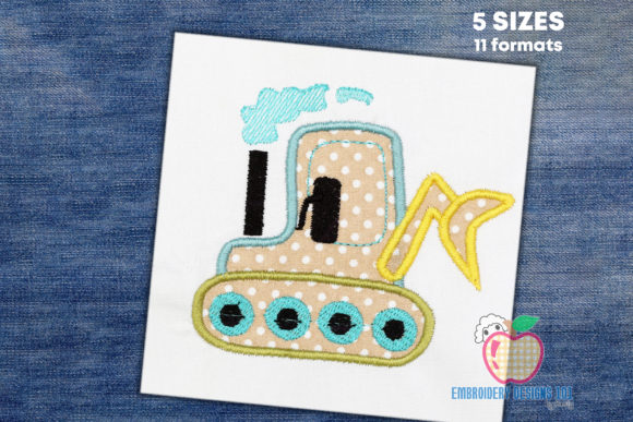 Bulldozer Applique: A Charming Choice for Handmade Gifts