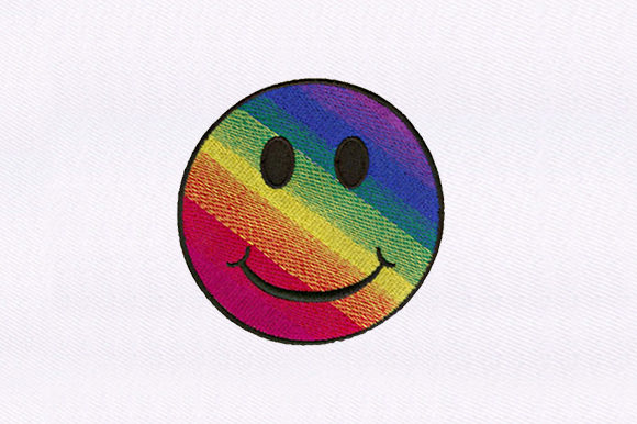 Colorful Smiling Emoji Design Review for Business Merch