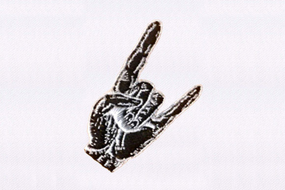Horns Hand Sign Embroidery Design