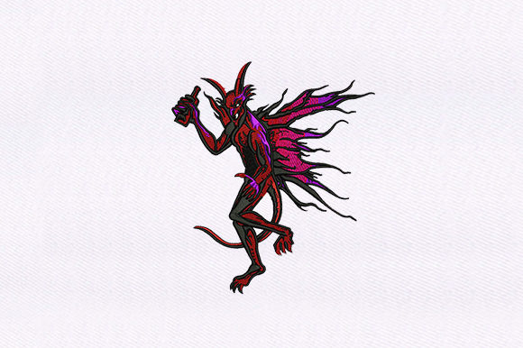 Winged Red Devil: A Bold Halloween Embroidery Review